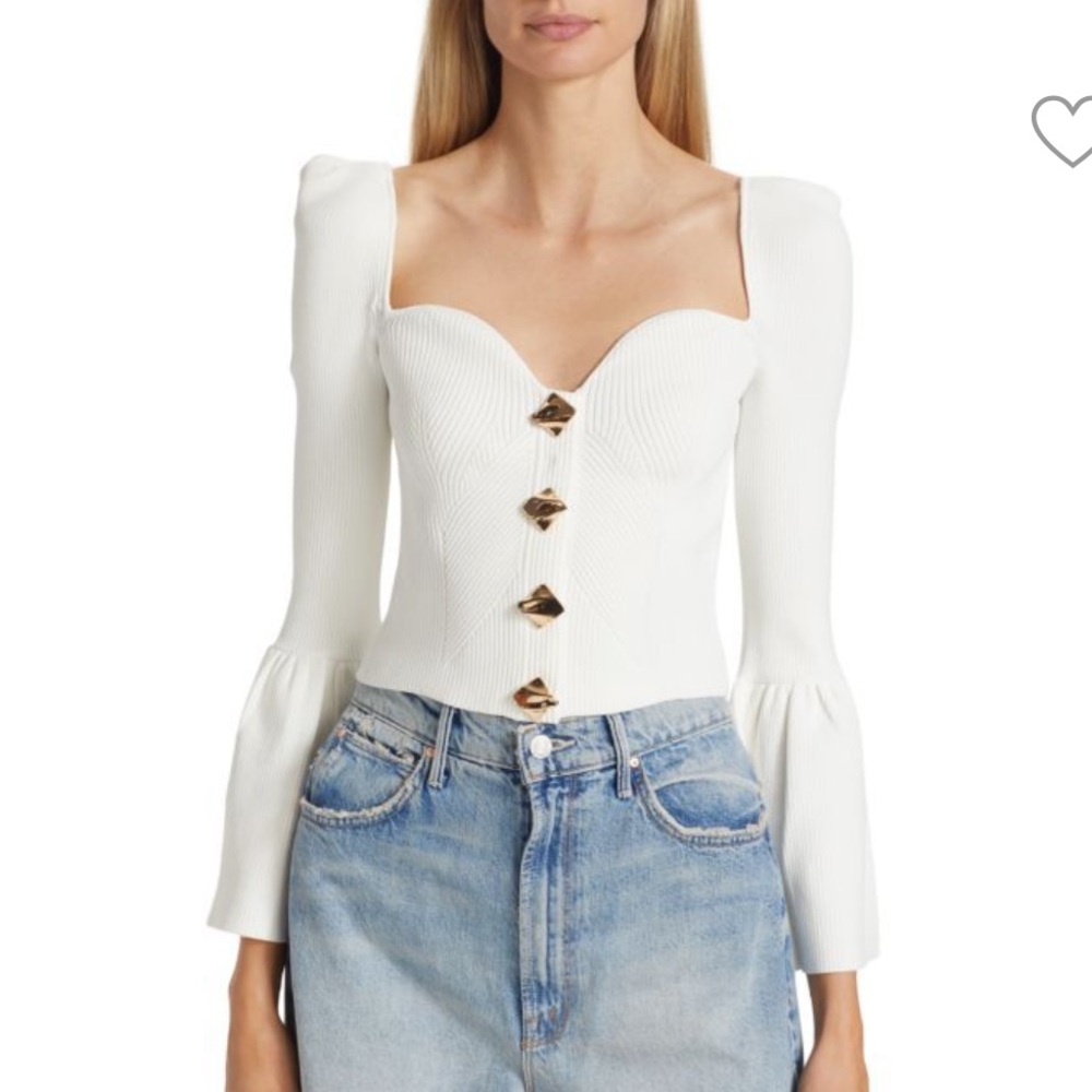 Self Portrait rib knit top